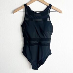 Holipick Black Mesh One Piece Women Swimsuit Medium Brand New